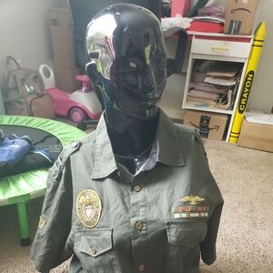 Mens Military Cavi Style Button Up